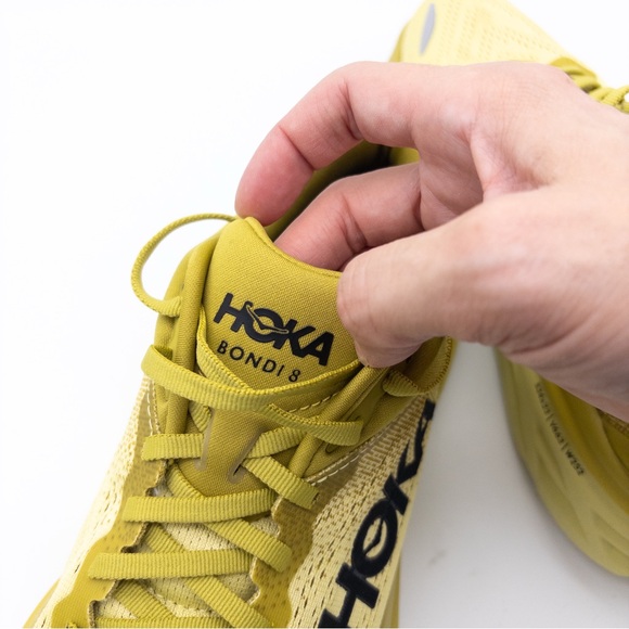 Hoka Bondi 8 Size 9 Yellow Running Shoes 1127952 Golden Lichen/Celery Root - Picture 11 of 12